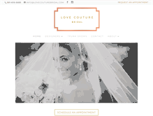 Tablet Screenshot of lovecouturebridal.com